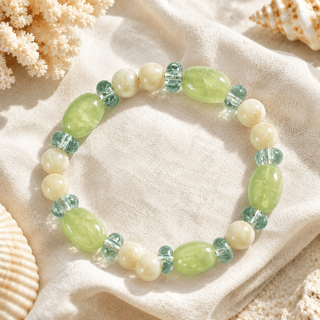 Wealth Natural Stone Bead Bracelet, Bohemian Style